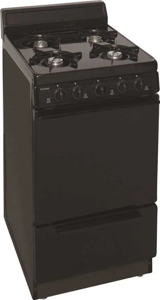 Premier 2.42 Cu. Ft. Freestanding Gas Range, Black 1