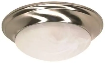 Flush Mount 12 In. Brushed Nickel Fluorescent 1