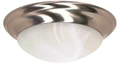 Flush Mount 17 In. Brushed Nickel Fluorescent 1