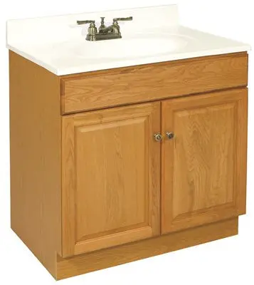 Design House&Reg; Claremont Bathroom Vanity Cabinet, Ready To Assemble, 2 Door, Honey Oak, 30X31-1-2X18" 1