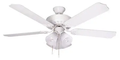 Bala&Reg; Quick Connect Ceiling Fan With Light, White With Whitewashed Blades, 52 In. 1