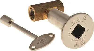 Lp And Natural Gas Log Lighter Key Globe Valve Satin Chrome 1