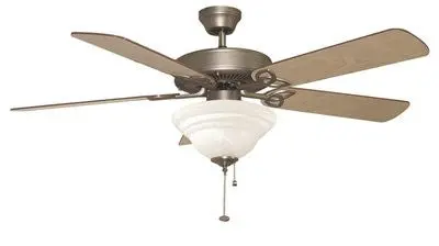 Bala&Reg; Quick Connect Ceiling Fan With Light, 52", Ash And Mahogany Blades, Nickel Finish 1