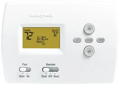 Honeywell Pro 4000 5-2 Programmable Digital Thermostat, 1 Heat-1 Cool, White 1