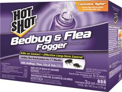 Hot Shot Insect Fogger For Bedbugs And Fleas, Three 2 Oz. Cans Per Pack 1