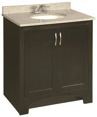Design House&Reg; Ventura Bathroom Vanity Cabinet, Ready To Assemble, 2 Door, Espresso, 30X33-1-2X21" 1