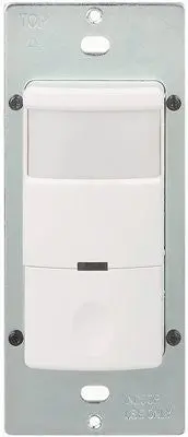 Motion Sensor, Commerical Grade, Lights Auto & Off & On Slide, 120 Volt, 800 Watt, White 1