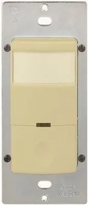 Motion Sensor, Commerical Grade, Lights Auto & Off & On Slide, 120 Volt, 800 Watt, Ivory 1