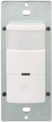 Motion Sensor, Commerical Grade, Lights Off & Occ & Vacant Slide, 120 Volt, 800 Watt, White 1