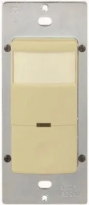 Motion Sensor, Commerical Grade, Lights Off & Occ & Vacant Slide, 120 Volt, 800 Watt, Ivory 1
