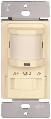 Motion Sensor 120V 500W Lights Off & Auto & On Slide Ivory 1
