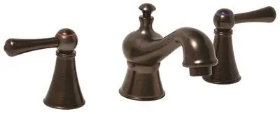 Bathroom Faucet Widespread Lever Handles Pop Up Oil Rubbed Bronze 1