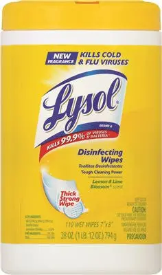 Lysol Disinfecting Wipes, Citrus Scent, 110 Count Per Tub 1