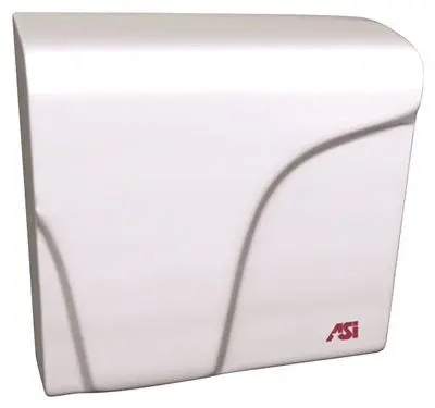 American Specialties Surface Mounted Compact Hand Dryer, White, 11.2 5X11.37X3.87 In., 115 Volts, 14.4 Amps, 185 Cfm 1