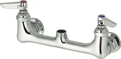 T&S Brass Wall-Mounted Swivel Base Faucet With Lever Handles, 8-Inch Center 1