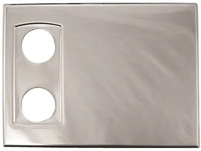 Wingits Cover Plates For Oval Curved Shower Rod Bright Stainless 1