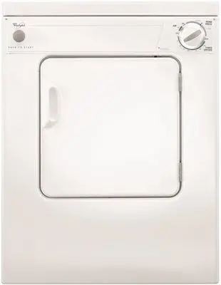 Whirlpool&Reg; 3.4 Cu. Ft. Compact Electric Dryer, White,3 Cycles, Right Swing 1