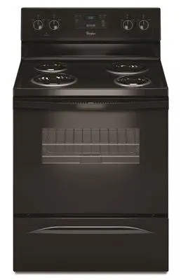Whirlpool&Reg; 30-Inch  4.8 Cu. Ft. Single Oven Free-Standing Electric Range, Black 1