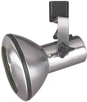 Track Light Head, Brushed Steel 1