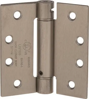 Spring Hinge 4" X 4" Satin Nickel Square Corner 1