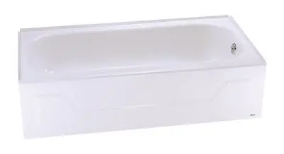 Steel Bathtub With Right-Hand Drain, White, 30 In. X 60 In. X 14 1-4 In. 1