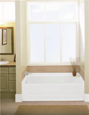 All Pro&Reg; Bathtub With Left-Hand Drain, 60X30 In., White 1