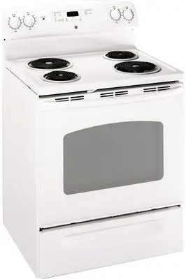 Ge&Reg; 30 In. Free-Standing Electric Range With Big Hearth Oven Window, White 1