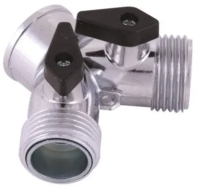 Siamese Y Conn With Shut Off Zinc 1