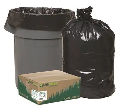 Earthsense Liner Low-Density 33X39 33 Gallon 1.25Mil Flat Black 100 Per Case 1