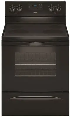 Whirlpool&Reg; 30-Inch  4.8 Cu. Ft. Single Oven Free-Standing Electric Range, Black 1