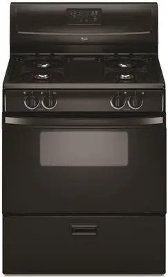 Whirlpool&Reg; 30-Inch  5.1 Cu. Ft. Single Oven Free-Standing Gas Range, Black 1