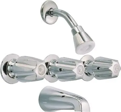 Proplus&Reg; Tub And Shower Faucet, Chrome With Chrome Handles 1