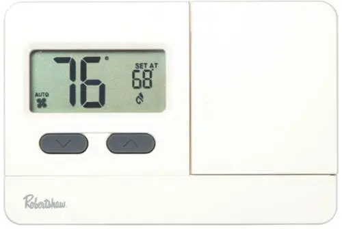 Robertshaw&Reg; Rs2110 Non-Programmable Thermostat, 1 Heat-1 Cool, 3-Volt Dc 1