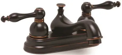 Wellington Ceramic Disc Bathroom Faucet With Teapot Style Handles Parisian Bronze 1