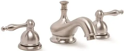 Wellington Ceramic Disc Bathroom Faucet With Teapot Style Handles Widespread Brushed Nickel 1