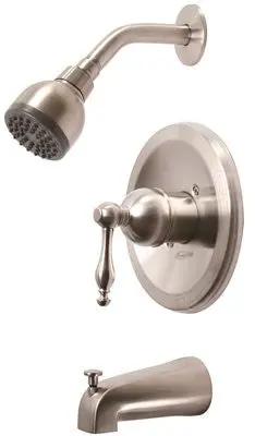 Wellington Single-Handle Ceramic Disc Tub And Shower Faucet Set, Brushed Nickel 1