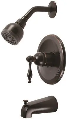 Wellington Single-Handle Ceramic Disc Tub And Shower Faucet Set, Parisian Bronze 1