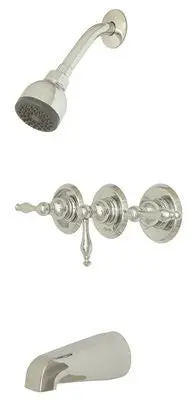 Wellington 3-Handle Ceramic Disc Tub And Shower Faucet Set Chrome 1
