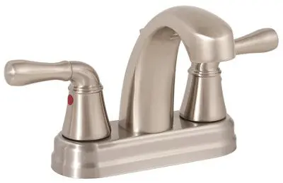 Sanibel Bathroom Faucet Brushed Nickel Lead Free Two Handle 1