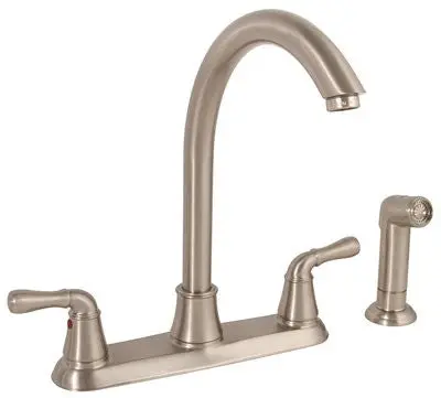 Sanibel Kitchen Faucet 2 Handle Hi Rise Brushed Nickel Lead Free 1