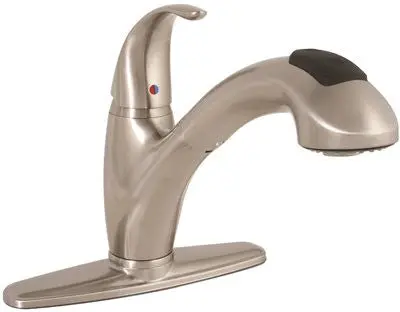 Sanibel Kitchen Pull Out Faucet Single Handle Brushed Nickel Lead Free 1