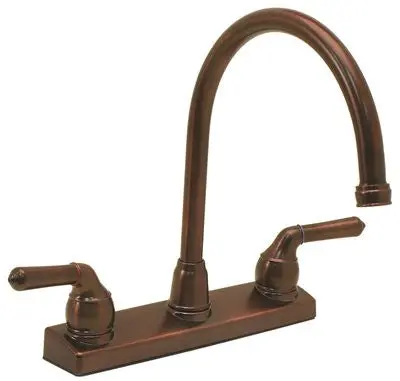 Proplus&Reg; Kitchen Faucet With Gooseneck Spout And 8-Inch Centers, Non-Metallic, Oil-Rubbed Bronze 1