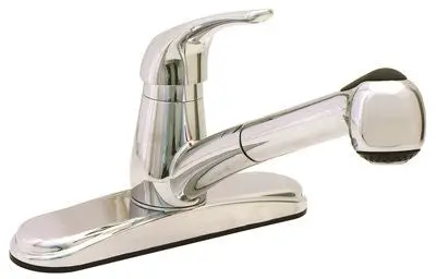 Proplus Pull Out Kitchen Faucet Non Metallic Chrome 1