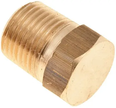 Brass Hex Head Plug, 1-8 In. 1