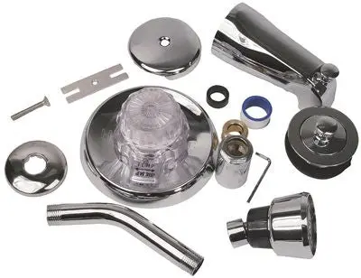 Mixet Tub-Shower Trim Kit Acrylic Handle Chrome 1