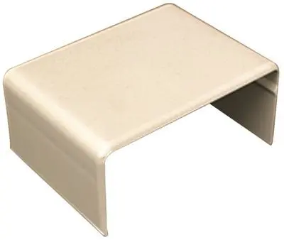 Wiremold&Reg; V2400 Cover Clip Fitting, Steel, Dual-Channel, Ivory, 1-1-2 In. Width 1