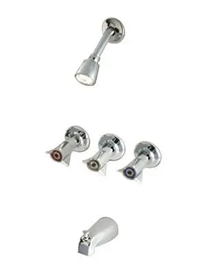 Sayco 3 Handle Tub And Shower Faucet With Unions Chrome 1