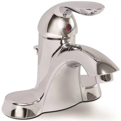 Waterfront Bathroom Faucet With 50-50 Pop-Up Chrome Finish, 4 In. 1