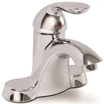 Waterfront Bathroom Faucet Less Pop-Up Chrome Finish, 4 In. 1