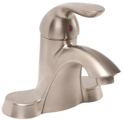 Waterfront Bathroom Faucet Less Pop-Up Pvd Brushed Nickel Finish, 4 In. 1